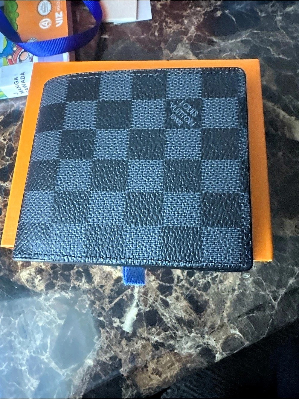 Louis Vuitton Damier Graphite Wallet in Black Like New